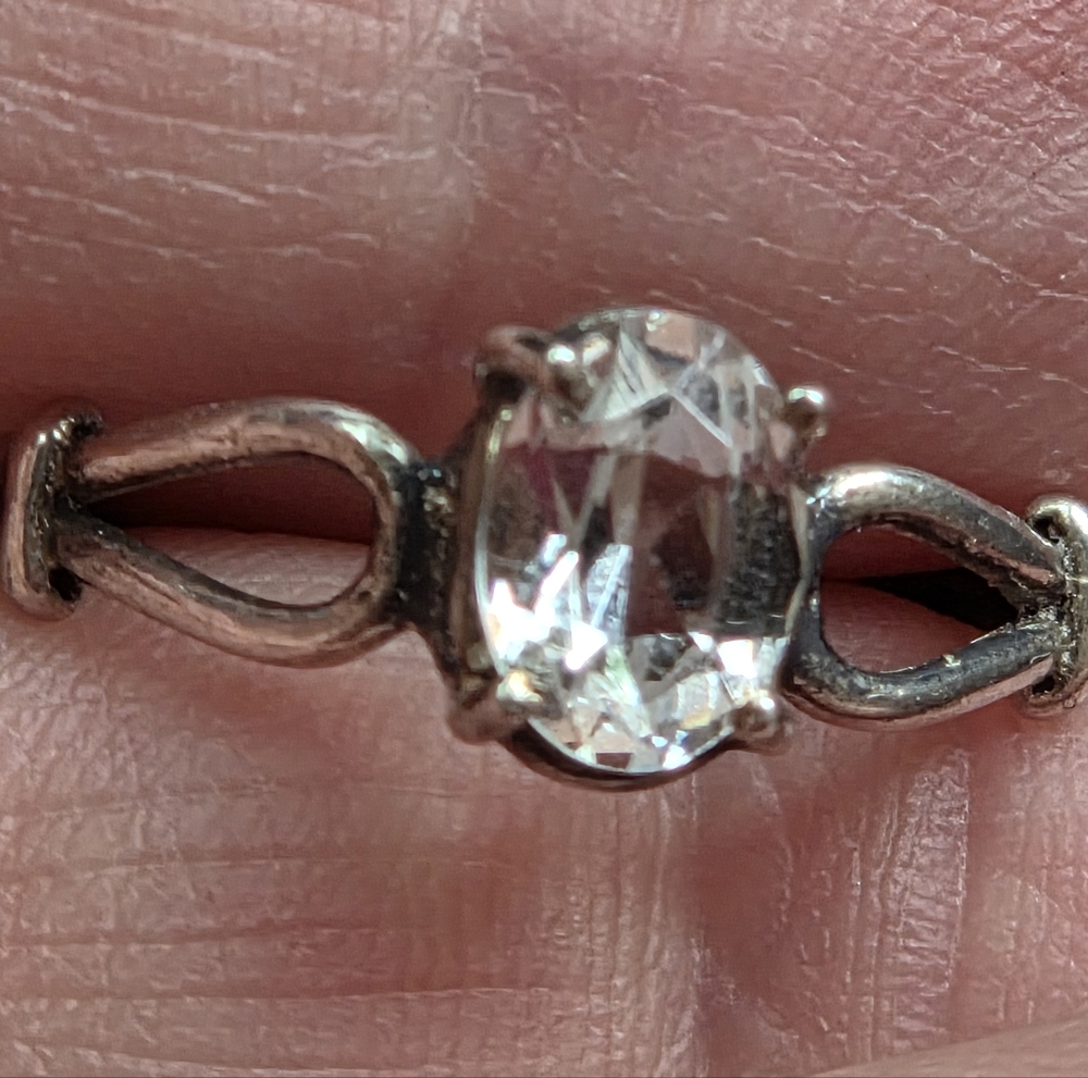 1ct Genuine Aquamarine in a sterling silver ring